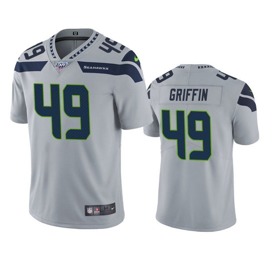 Seattle Seahawks Shaquem Griffin Gray 100Th Season Vapor Limited 3D Jersey