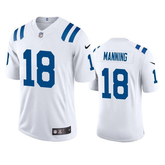 Indianapolis Colts Peyton Manning White 2021 Vapor Limited Mens 3D Jersey
