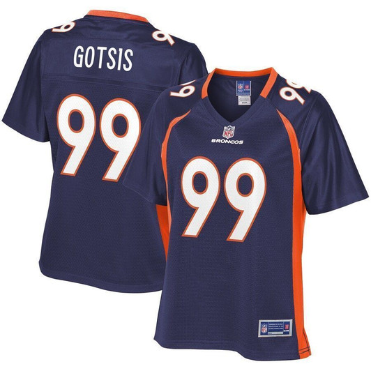 Adam Gotsis Denver Broncos Nfl Pro Line Woalternate Player Navy 3D Jersey