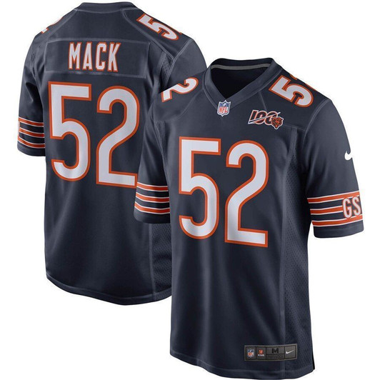 Khalil Mack Chicago Bears 100Th Season Game Navy 3D Jersey