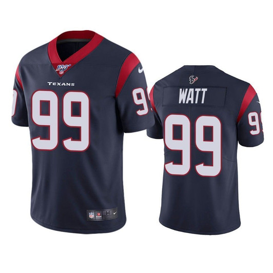 Houston Texans J.J. Watt Navy 100Th Season Vapor Limited 3D Jersey