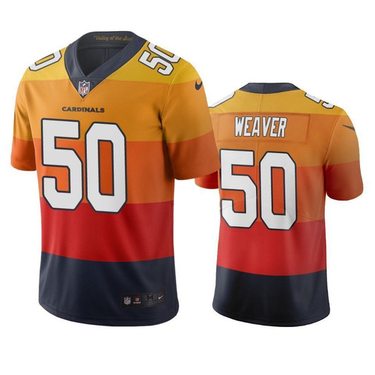 Arizona Cardinals Evan Weaver Sunset Orange City Edition Vapor Limited 3D Jersey