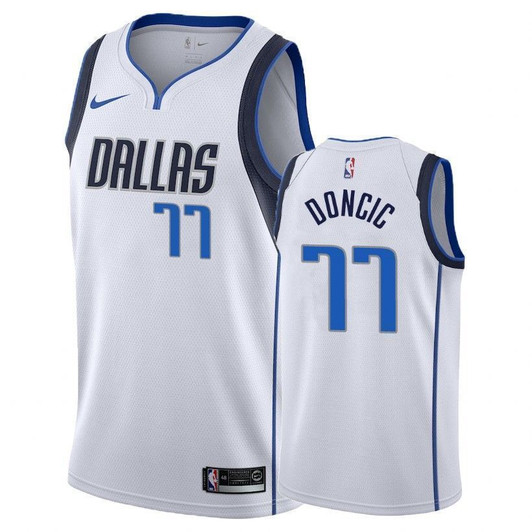 Men'S Mavericks Male Luka Doncic #77 Association White Jersey