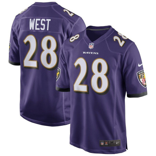 Terrance West Baltimore Ravens Game Purple 3D Jersey