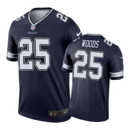 Dallas Cowboys 25 Xavier Woods Color Rush Navy 3D Jersey