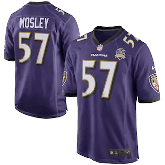 C.J. Mosley Baltimore Ravens Team Game 2015 Patch Purple 3D Jersey