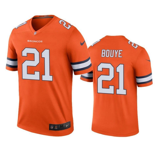 Denver Broncos A.J. Bouye Orange Color Rush Legend 3D Jersey