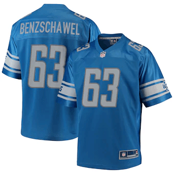 Beau Benzschawel Detroit Lions Nfl Pro Line Team Player Blue 3D Jersey