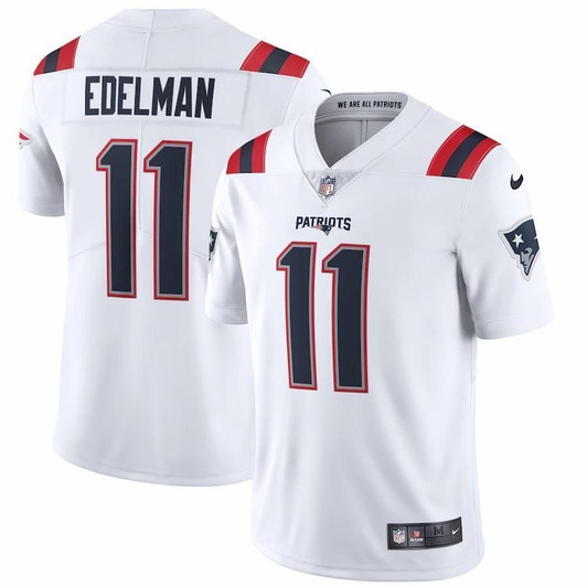 New England Patriots Julian Edelman White Vapor Limited 3D Jersey