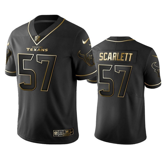 Houston Texans Brennan Scarlett Black Golden Edition 2021 Vapor Untouchable Limited Mens 3D Jersey