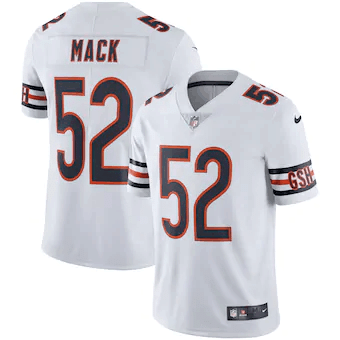 Khalil Mack Chicago Bears Vapor Limited White 3D Jersey