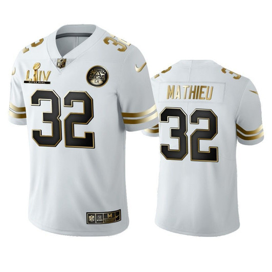 Tyrann Mathieu Chiefs White Super Bowl Liv Golden Edition 3D Jersey