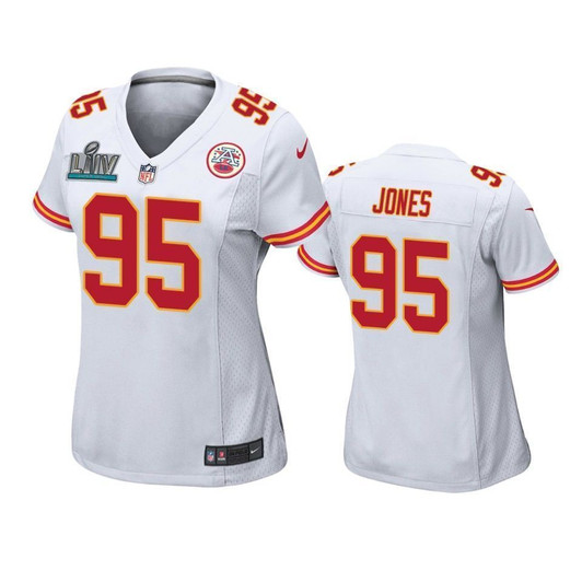 Wokansas City Chiefs Chris Jones White Super Bowl Liv Game 3D Jersey