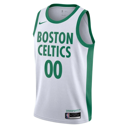 Boston Celtics Nike 2020/21 Swingman Custom Jersey White - City Edition