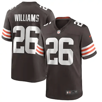 Greedy Williams Cleveland Browns Game Brown 3D Jersey
