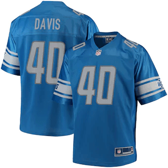Jarrad Davis Detroit Lions Nfl Pro Line Team Color Player Blue 3D Jersey