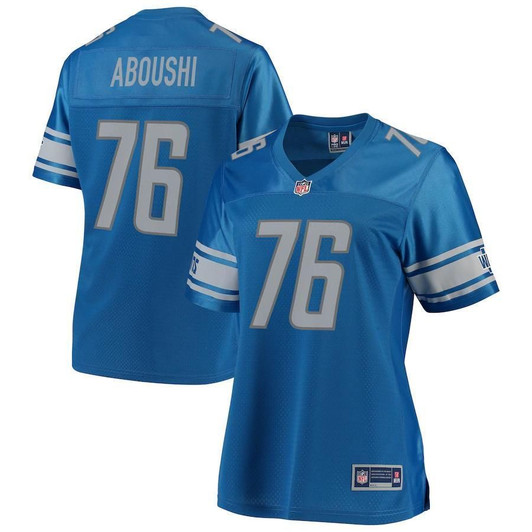 Oday Aboushi Detroit Lions Nfl Pro Line Woteam Player Blue 3D Jersey