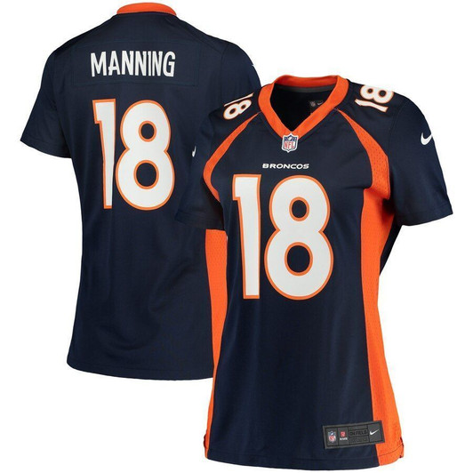 Peyton Manning Denver Broncos Wogame Navy Blue 3D Jersey