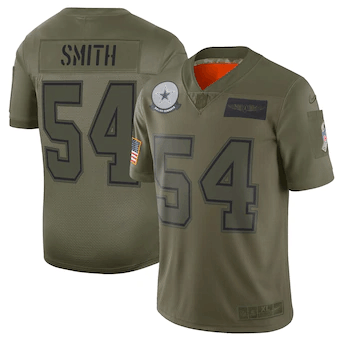 Jaylon Smith Dallas Cowboys 2021 Salute To Service Limited Olive 3D Jersey