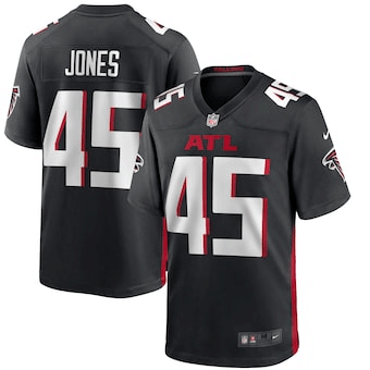 Deion Jones Atlanta Falcons Game Black 3D Jersey