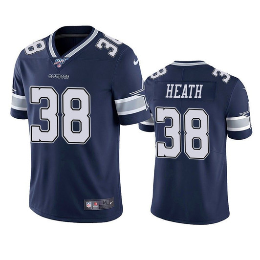 Dallas Cowboys Jeff Heath Navy 100Th Season Vapor Limited 3D Jersey