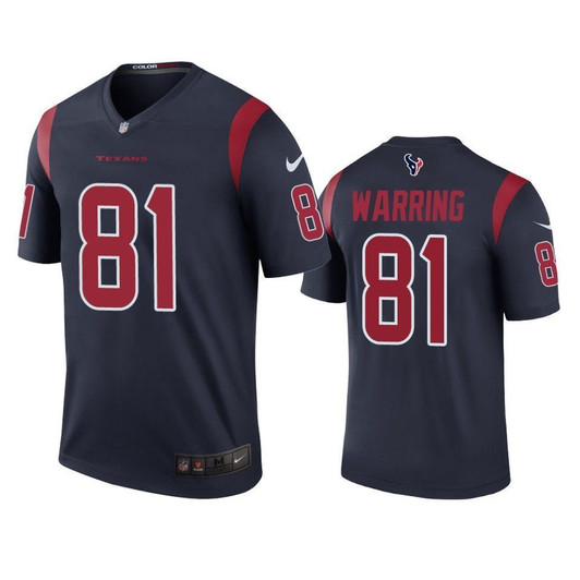 Houston Texans Kahale Warring Navy Color Rush Legend 3D Jersey
