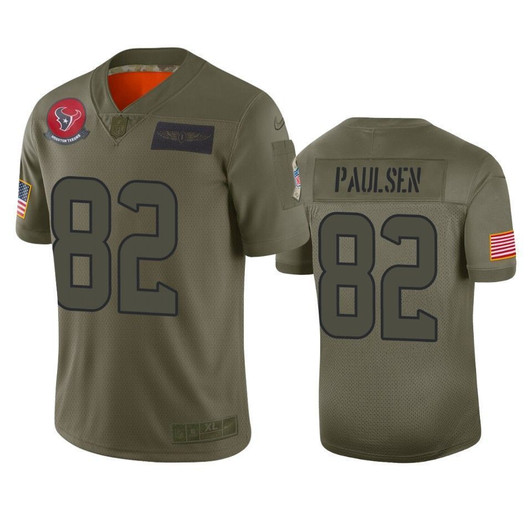 Houston Texans Logan Paulsen Camo 2021 Salute To Service Limited 3D Jersey