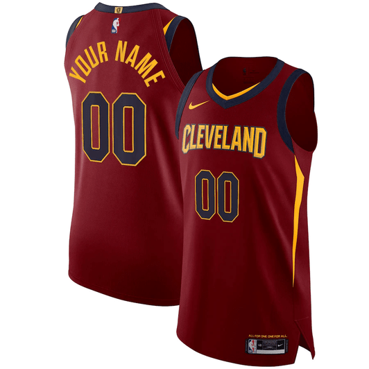 Cleveland Cavaliers Nike  Custom Jersey Maroon - Icon Edition