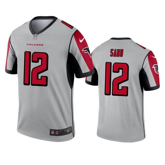 Atlanta Falcons Mohamed Sanu Silver Inverted Legend 3D Jersey