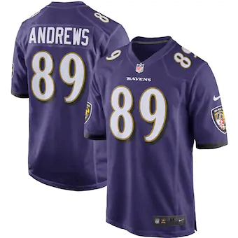 Mark Andrews Baltimore Ravens Game Player Purple 3D Jersey