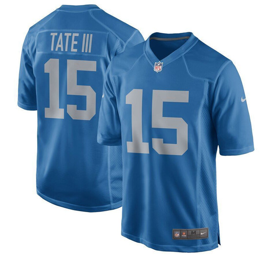 Golden Tate Detroit Lions Throwback Game Blue 3D Jersey