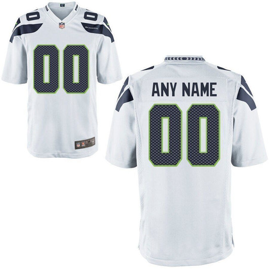Seattle Seahawks Customized White Game 3D Jersey