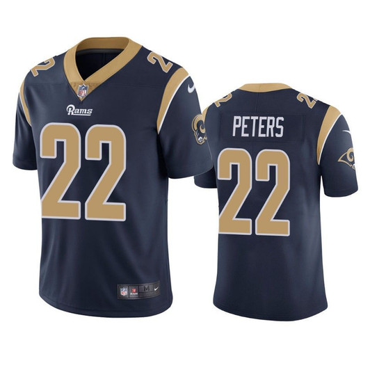 Los Angeles Rams Marcus Peters Navy Vapor Untouchable Limited 3D Jersey