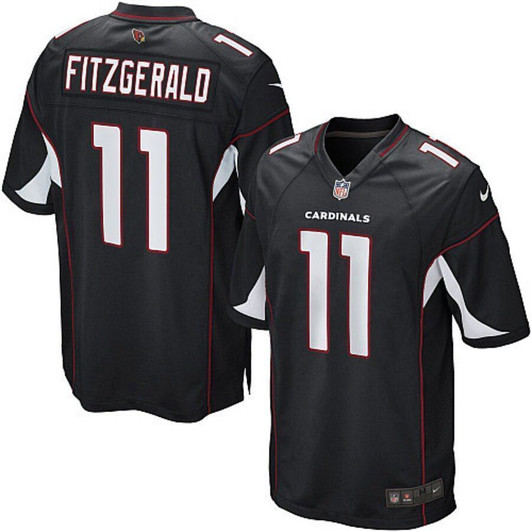 Larry Fitzgerald Arizona Cardinals Alternate Game Black 3D Jersey