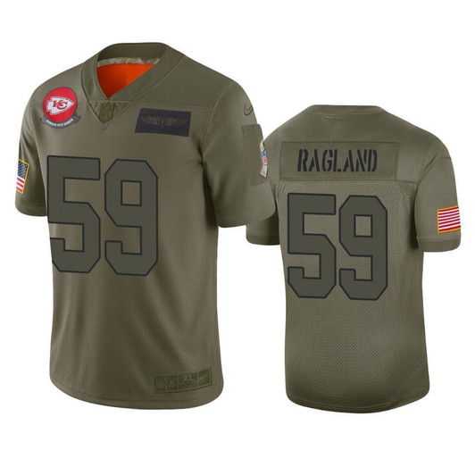 Kansas City Chiefs Reggie Ragland Camo 2021 Salute To Service Limited 3D Jersey