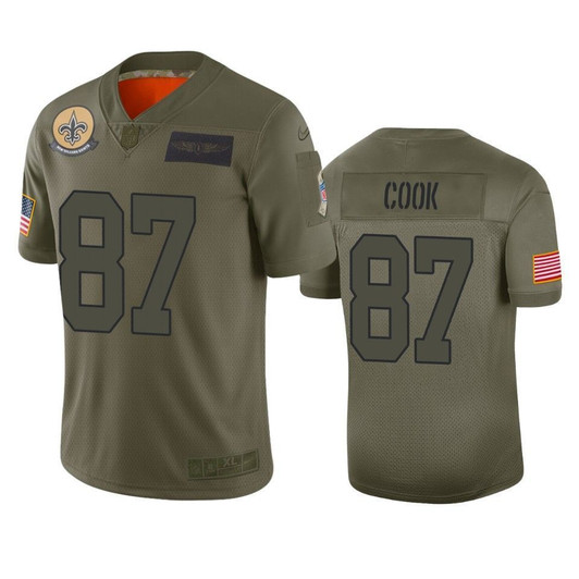 New Orleans Saints Jared Cook Camo 2021 Salute To Service Limited 3D Jersey