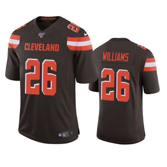 Cleveland Browns Greedy Williams Brown 100Th Season Vapor Limited 3D Jersey
