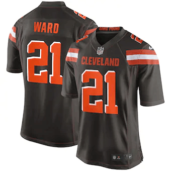 Denzel Ward Cleveland Browns Game Brown 3D Jersey
