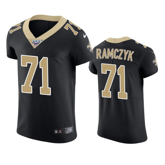 New Orleans Saints Ryan Ramczyk Black 100Th Season Vapor Elite 3D Jersey