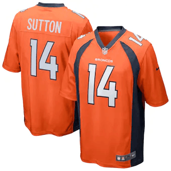 Courtland Sutton Denver Broncos Game Orange 3D Jersey