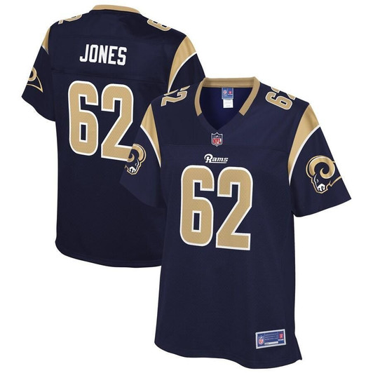 Bryant Jones Los Angeles Rams Nfl Pro Line Woteam Player Navy 3D Jersey