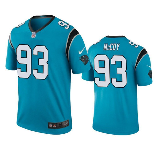 Carolina Panthers Gerald Mccoy Blue Color Rush Legend Mens 3D Jersey