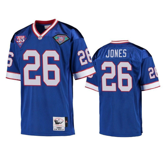 Buffalo Bills Taiwan Jones Royal Vintage Replica Men 3D Jersey