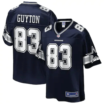 Jalen Guyton Dallas Cowboys Nfl Pro Line Team Player Navy 3D Jersey