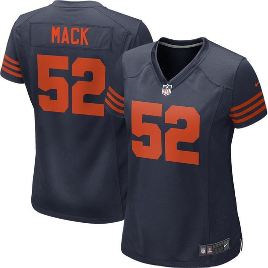Khalil Mack Chicago Bears Wothrowback Game Navy 3D Jersey