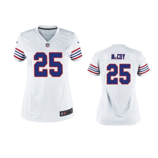 Buffalo Bills Lesean Mccoy White Throwback Game Women 3D Jersey
