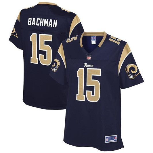 Alex Bachman Los Angeles Rams Nfl Pro Line Woteam Player Navy 3D Jersey