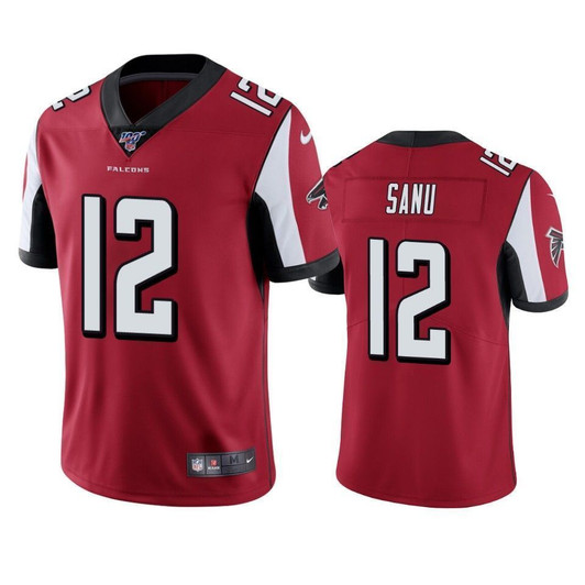 Atlanta Falcons Mohamed Sanu Red 100Th Season Vapor Limited 3D Jersey