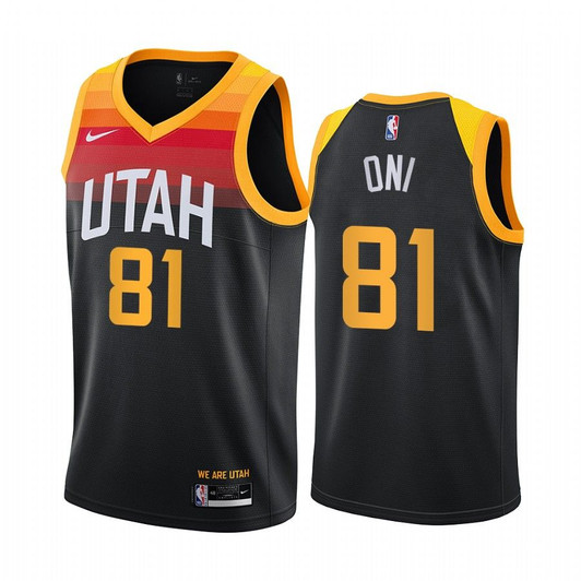 Miye Oni Utah Jazz 2020-21 Black City Jersey New Uniform