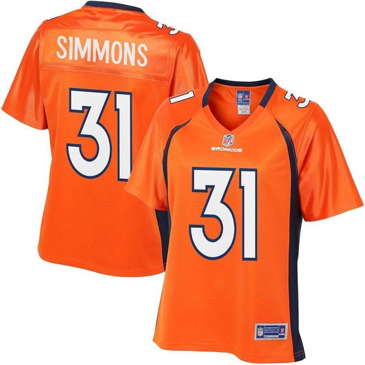 Justin Simmons Denver Broncos Nfl Pro Line Woplayer Orange 3D Jersey